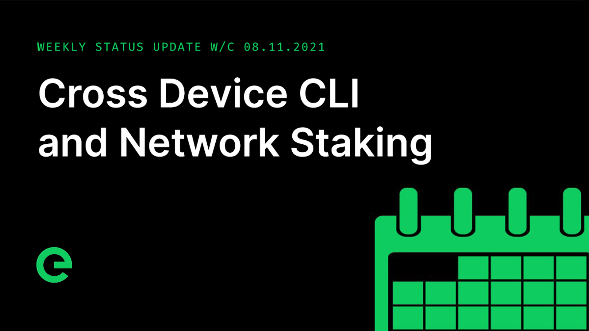 Weekly Update: W/C 08th November, 2021