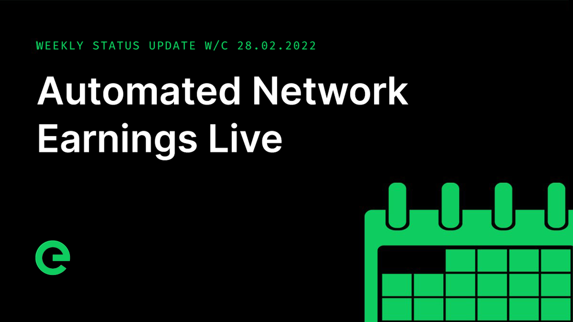 Weekly Update: W/C 28th February, 2022