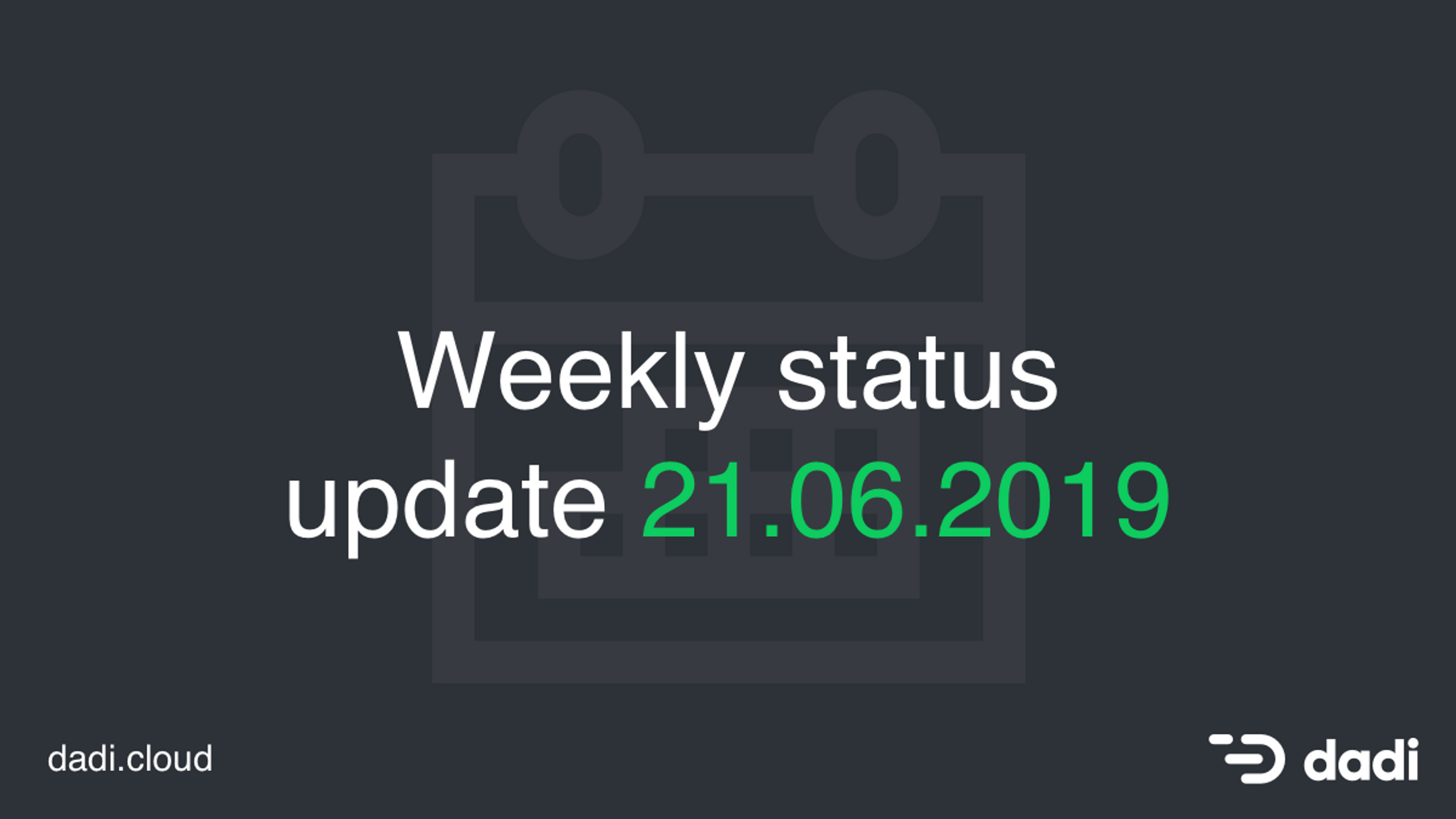 Weekly Update: 14th June, 2019