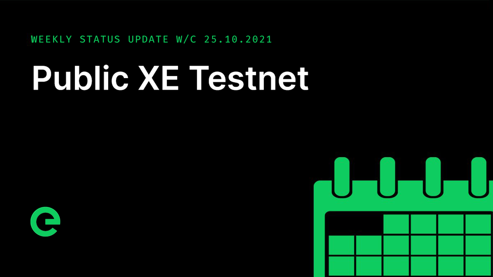 Weekly Update: W/C 25th October, 2021